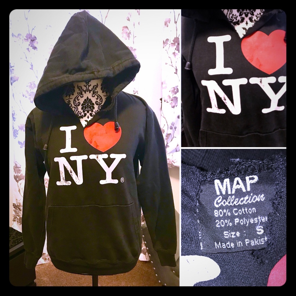 New Fall Item! I love New York small hoodie black - Picture 1 of 5